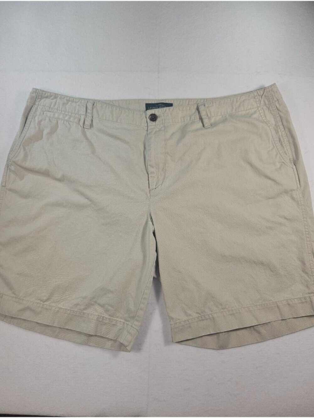 Front Khaki Cotton Shorts